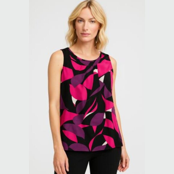 🎨 Bold & Chic CHICO’S Sleeveless Top (Sz 3 / XL-16) - Plus Size - Picture 1 of 8